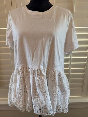 EUC Kate Spade Eyelet Top Sz XL